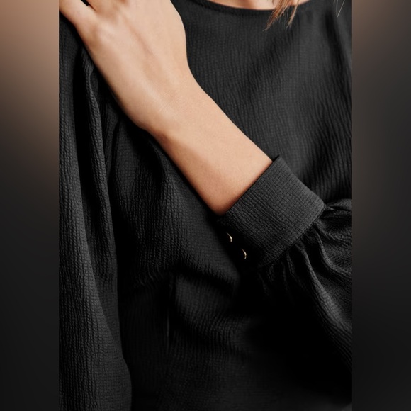 Sezane Daria Midi Dress Sz 10 Black NWT Back Tie Open Back - Picture 4 of 9